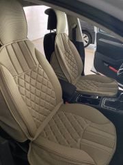 Jaguar Tüm Modellerine Uygun Space Elegance 5'li Oto Koltuk Minderi Bej