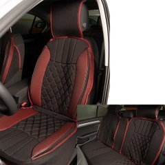 Rover Tüm Modellerine Uygun Space Elegance 5'li Oto Koltuk Minderi Siyah / Kırmızı