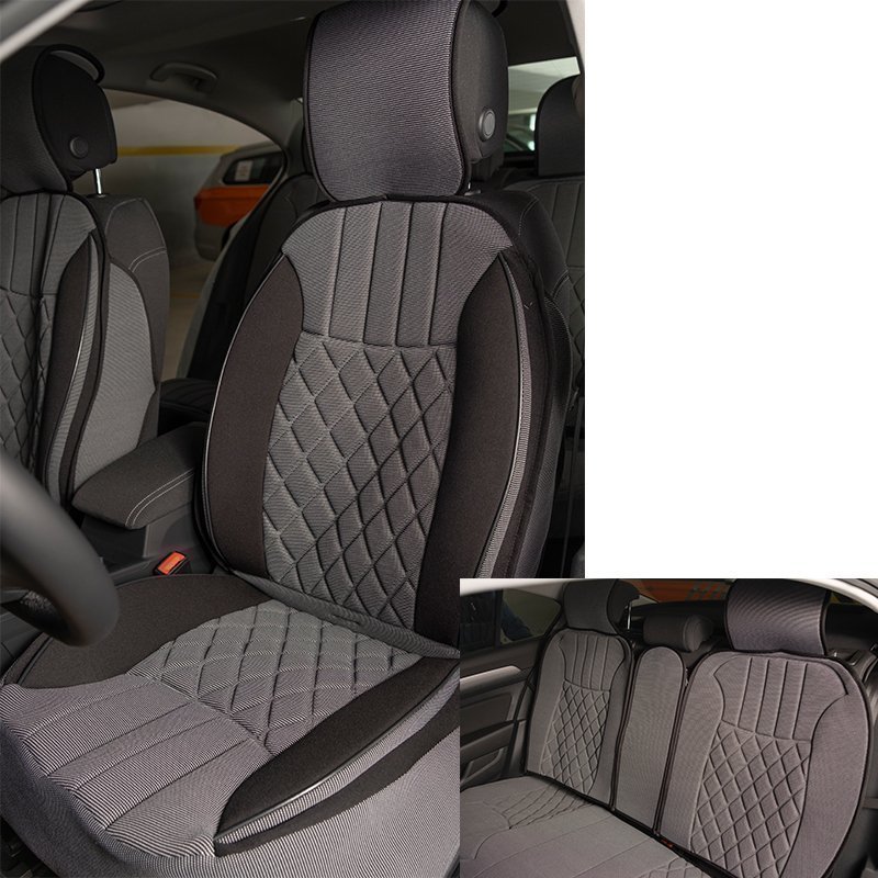 Audi Tüm Modellerine Uygun Space Elegance 5'li Oto Koltuk Minderi Gri / Siyah