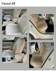 Ford Focus Sedan 2012-Sonrası krem renk Araca Özel Dikim Oto Koltuk Kılıfı NanoTech Kir, Leke Tutmaz Tay Tüyü Kumaş