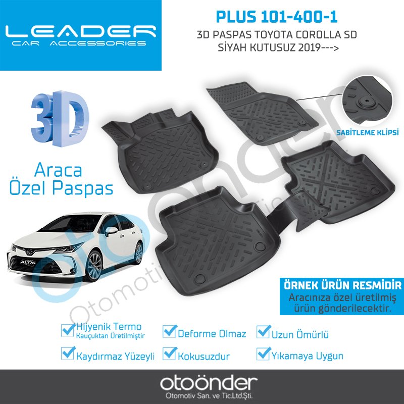 3D PASPAS TOYOTA COROLLA SD SİYAH 2019--