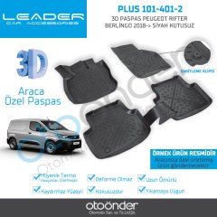 3D PASPAS PEUGEOT RIFTER BERLİNGO 2018--- SİYAH