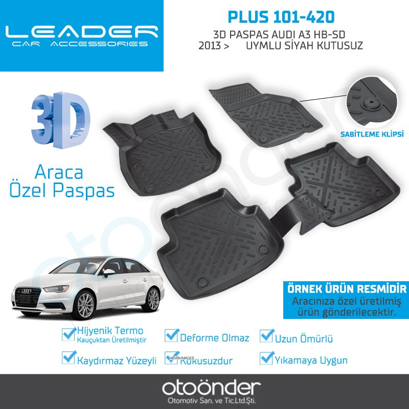 3D PASPAS AUDI A3 HB-SD 2013 --- UYML SİYAH