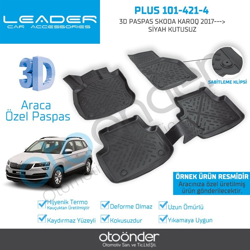 3D PASPAS SKODA KAROQ 2017--- SİYAH