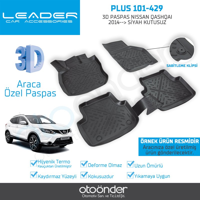 3D PASPAS NISSAN QASHQAI 2014-- SİYAH