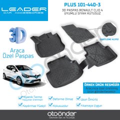 3D PASPAS RENAULT CLIO 4 UYUMLU SİYAH