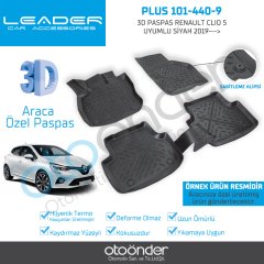 3D PASPAS RENAULT CLIO 5 UYUMLU SİYAH 2019---