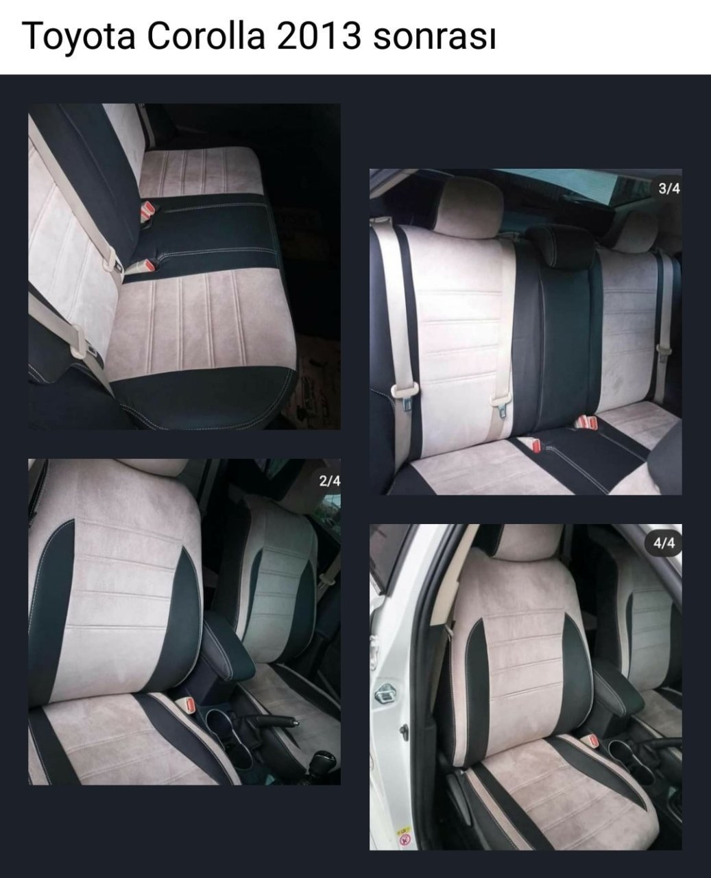 NanoTech Kir Leke Tutmaz Tay Tüyü Kumaş Toyota RAV4 2012 Sonrası Araca Özel Koltuk Kılıfı