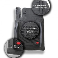 Havuzlu 3D Safir Paspas Kaymaz Taban Oem Kalite Karbon Renk Jeep Cherokee